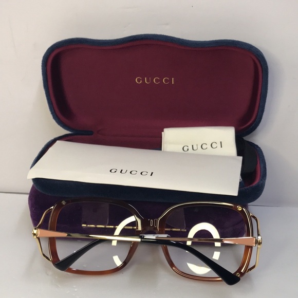 💯 - New Authentic GUCCI GG0648O square-frame tortoiseshell optical glasses - Picture 10 of 16